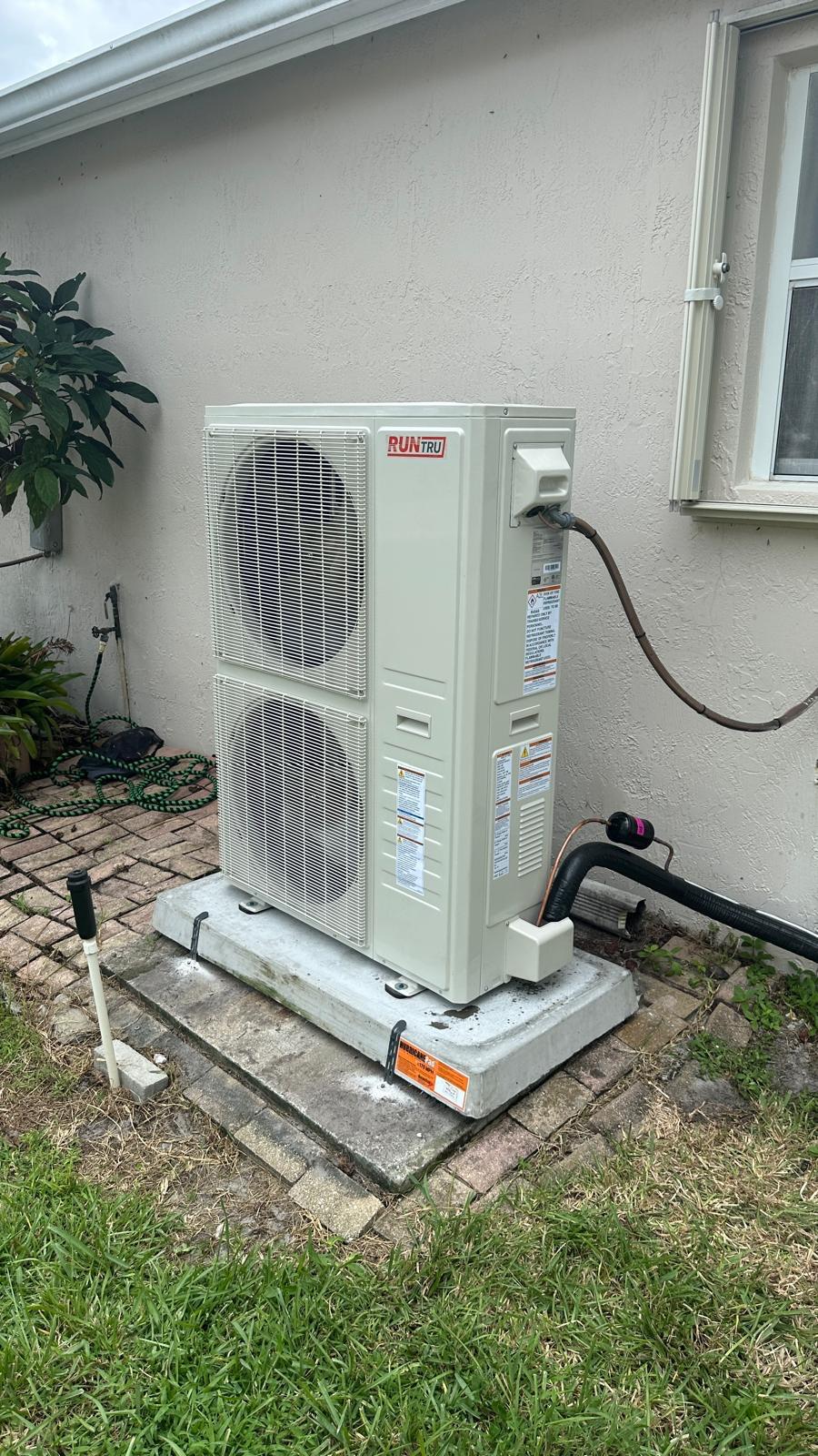 Completed RunTru HVAC system installation in Florida